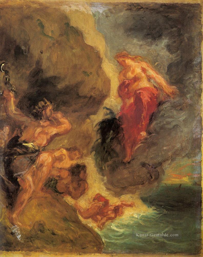 Winter Juno und Aeolus romantische Eugene Delacroix Ölgemälde